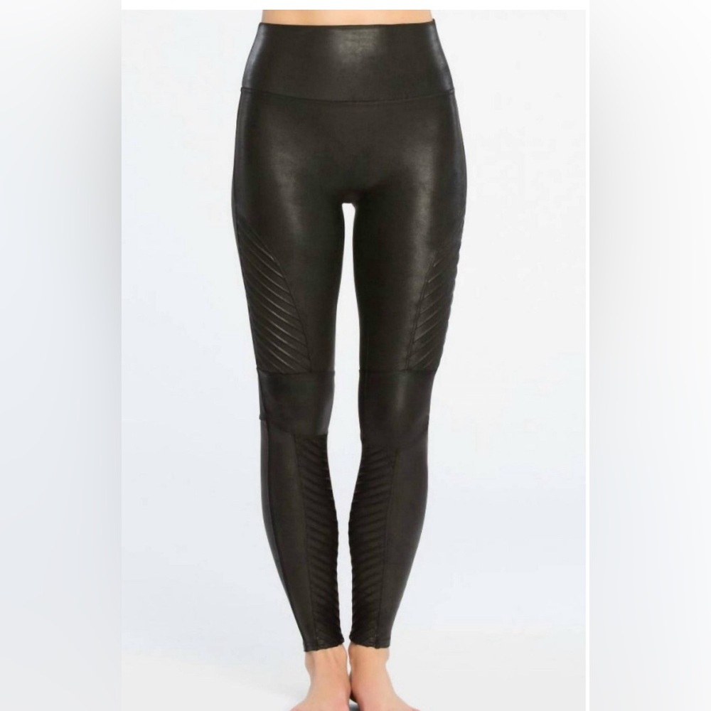 Spanx Moto Black Leggings